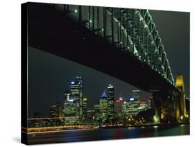 Sydney Harbour Bridge and Skyline, Sydney, New South Wales, Australia, Pacific-Neale Clarke-Stretched Canvas