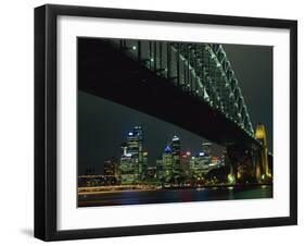 Sydney Harbour Bridge and Skyline, Sydney, New South Wales, Australia, Pacific-Neale Clarke-Framed Photographic Print