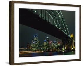 Sydney Harbour Bridge and Skyline, Sydney, New South Wales, Australia, Pacific-Neale Clarke-Framed Photographic Print