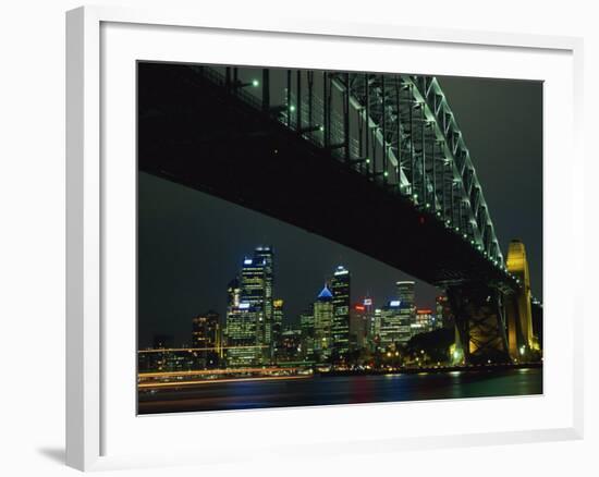 Sydney Harbour Bridge and Skyline, Sydney, New South Wales, Australia, Pacific-Neale Clarke-Framed Photographic Print