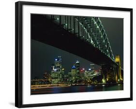 Sydney Harbour Bridge and Skyline, Sydney, New South Wales, Australia, Pacific-Neale Clarke-Framed Photographic Print