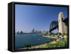 Sydney Harbour Bridge and Skyline, Sydney, New South Wales, Australia-Neale Clarke-Framed Stretched Canvas