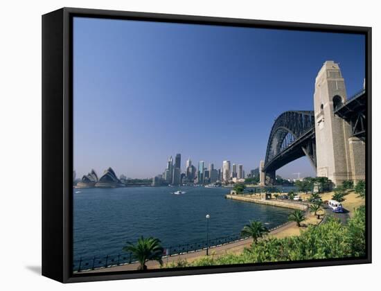 Sydney Harbour Bridge and Skyline, Sydney, New South Wales, Australia-Neale Clarke-Framed Stretched Canvas