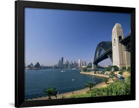 Sydney Harbour Bridge and Skyline, Sydney, New South Wales, Australia-Neale Clarke-Framed Photographic Print