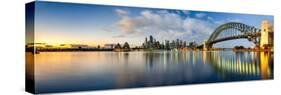 Sydney Harbour Bridge and Skylines at Dusk, Sydney, New South Wales, Australia-null-Stretched Canvas