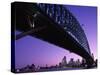Sydney Harbour Bridge at Dusk , Sydney, New South Wales, Australia-Steve Vidler-Stretched Canvas