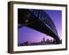 Sydney Harbour Bridge at Dusk , Sydney, New South Wales, Australia-Steve Vidler-Framed Photographic Print