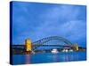 Sydney Harbour Bridge at Night, Sydney, New South Wales, Australia, Pacific-Matthew Williams-Ellis-Stretched Canvas
