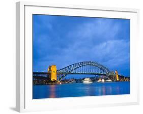 Sydney Harbour Bridge at Night, Sydney, New South Wales, Australia, Pacific-Matthew Williams-Ellis-Framed Photographic Print