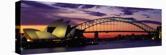 Sydney Harbour Bridge at Sunset, Sydney, Australia-null-Stretched Canvas