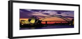 Sydney Harbour Bridge at Sunset, Sydney, Australia-null-Framed Photographic Print