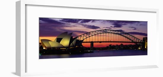 Sydney Harbour Bridge at Sunset, Sydney, Australia-null-Framed Photographic Print