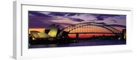 Sydney Harbour Bridge at Sunset, Sydney, Australia-null-Framed Photographic Print