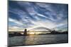 Sydney harbour bridge at sunset, Sydney, New South Wales, Australia, Pacific-Michael Runkel-Mounted Photographic Print