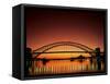 Sydney Harbour Bridge at Sunset, Sydney, New South Wales, Australia-Steve Vidler-Framed Stretched Canvas