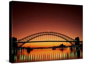 Sydney Harbour Bridge at Sunset, Sydney, New South Wales, Australia-Steve Vidler-Stretched Canvas