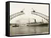 Sydney Harbour Bridge, Australia - Construction-null-Framed Stretched Canvas