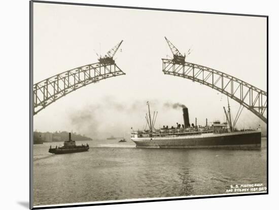 Sydney Harbour Bridge, Australia - Construction-null-Mounted Photographic Print