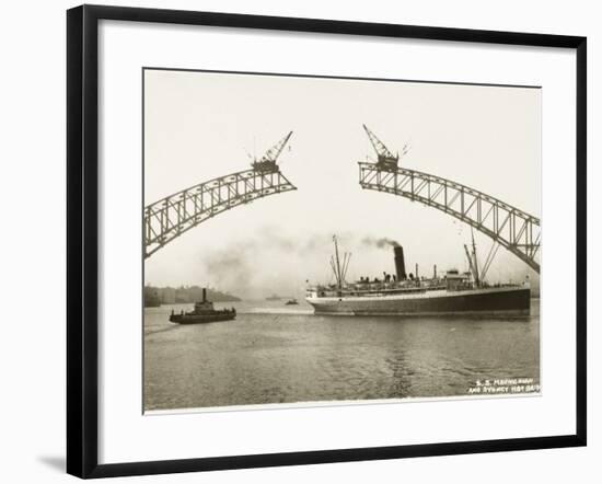 Sydney Harbour Bridge, Australia - Construction-null-Framed Photographic Print