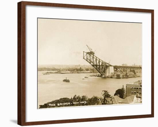 Sydney Harbour Bridge, Australia - Construction-null-Framed Photographic Print