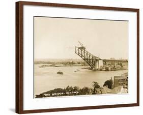 Sydney Harbour Bridge, Australia - Construction-null-Framed Photographic Print