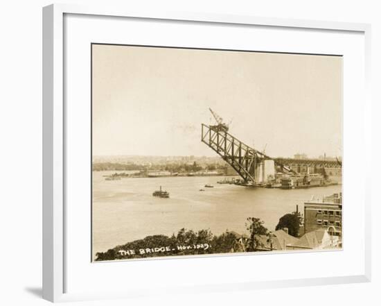 Sydney Harbour Bridge, Australia - Construction-null-Framed Photographic Print