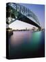 Sydney Harbour Bridge, Circular Quay Pier, Sydney, New South Wales, Australia, Pacific-Alain Evrard-Stretched Canvas