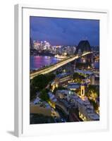 Sydney Harbour Bridge from the Rocks Area, Sydney, New South Wales, Australia-Walter Bibikow-Framed Photographic Print