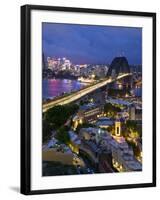 Sydney Harbour Bridge from the Rocks Area, Sydney, New South Wales, Australia-Walter Bibikow-Framed Photographic Print