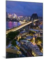 Sydney Harbour Bridge from the Rocks Area, Sydney, New South Wales, Australia-Walter Bibikow-Mounted Photographic Print