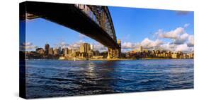 Sydney Harbour Bridge with City at Waterfront, Sydney, New South Wales, Australia-null-Stretched Canvas