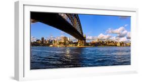 Sydney Harbour Bridge with City at Waterfront, Sydney, New South Wales, Australia-null-Framed Photographic Print