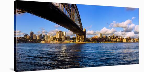 Sydney Harbour Bridge with City at Waterfront, Sydney, New South Wales, Australia-null-Stretched Canvas