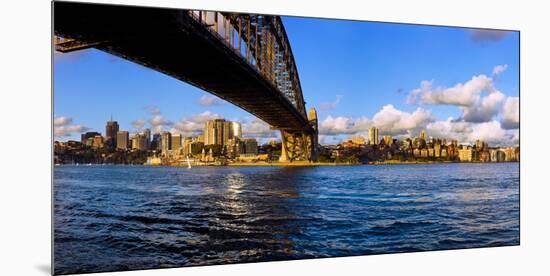 Sydney Harbour Bridge with City at Waterfront, Sydney, New South Wales, Australia-null-Mounted Photographic Print