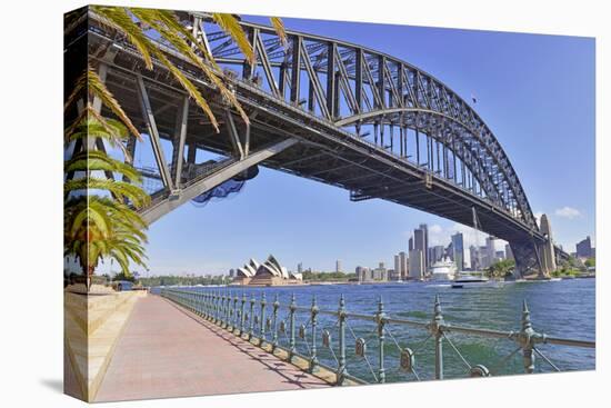 Sydney Harbour Bridge with City Skyline, Sydney, Australia-robert cicchetti-Stretched Canvas