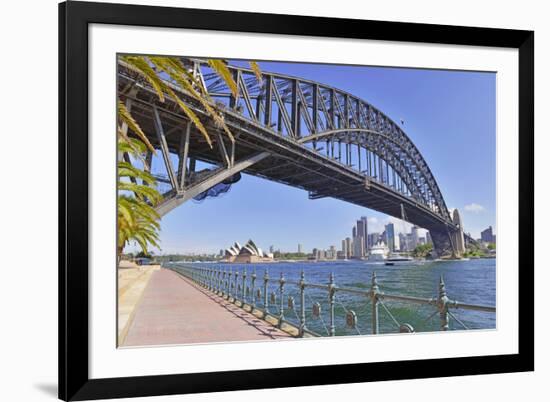 Sydney Harbour Bridge with City Skyline, Sydney, Australia-robert cicchetti-Framed Photographic Print