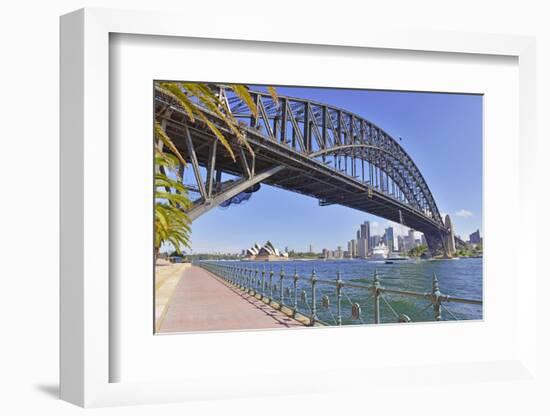 Sydney Harbour Bridge with City Skyline, Sydney, Australia-robert cicchetti-Framed Photographic Print