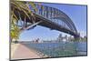 Sydney Harbour Bridge with City Skyline, Sydney, Australia-robert cicchetti-Mounted Photographic Print