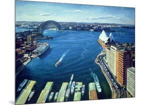Sydney Harbour, Pm, 1995-Ted Blackall-Mounted Giclee Print