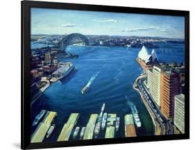 Sydney Harbour, Pm, 1995-Ted Blackall-Framed Giclee Print