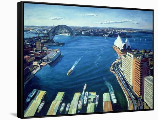 Sydney Harbour, Pm, 1995-Ted Blackall-Framed Stretched Canvas