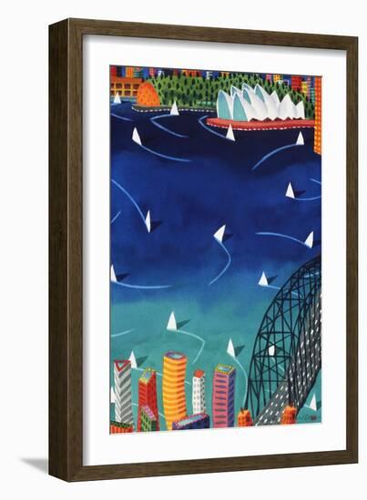 Sydney Harbour-Ian Tremewen-Framed Giclee Print