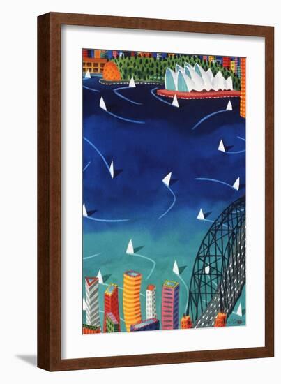 Sydney Harbour-Ian Tremewen-Framed Giclee Print