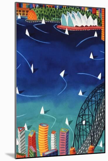 Sydney Harbour-Ian Tremewen-Mounted Giclee Print