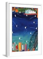 Sydney Harbour-Ian Tremewen-Framed Giclee Print