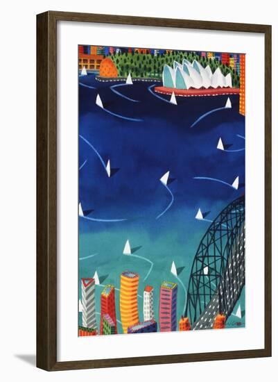 Sydney Harbour-Ian Tremewen-Framed Giclee Print