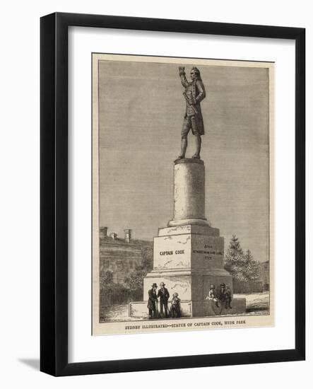 Sydney Illustrated, Statue of Captain Cook, Hyde Park-null-Framed Giclee Print