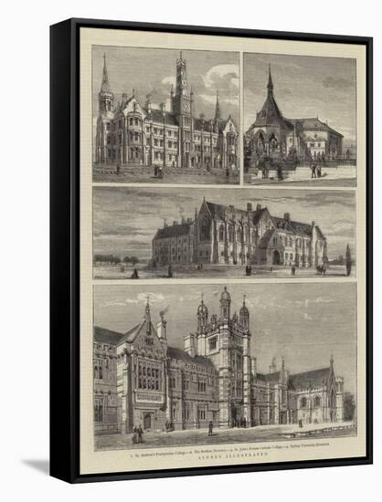 Sydney Illustrated-Henry William Brewer-Framed Stretched Canvas