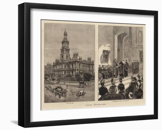 Sydney Illustrated-null-Framed Giclee Print