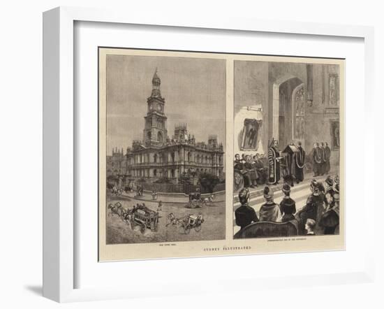 Sydney Illustrated-null-Framed Giclee Print